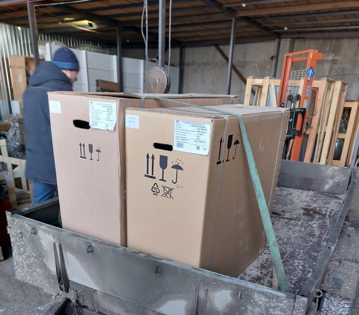 Отгрузка компрессора Remeza СБ4/С-50.LB30А и компрессора Remeza СБ4/С-100.LB30 в г. Новосибирск