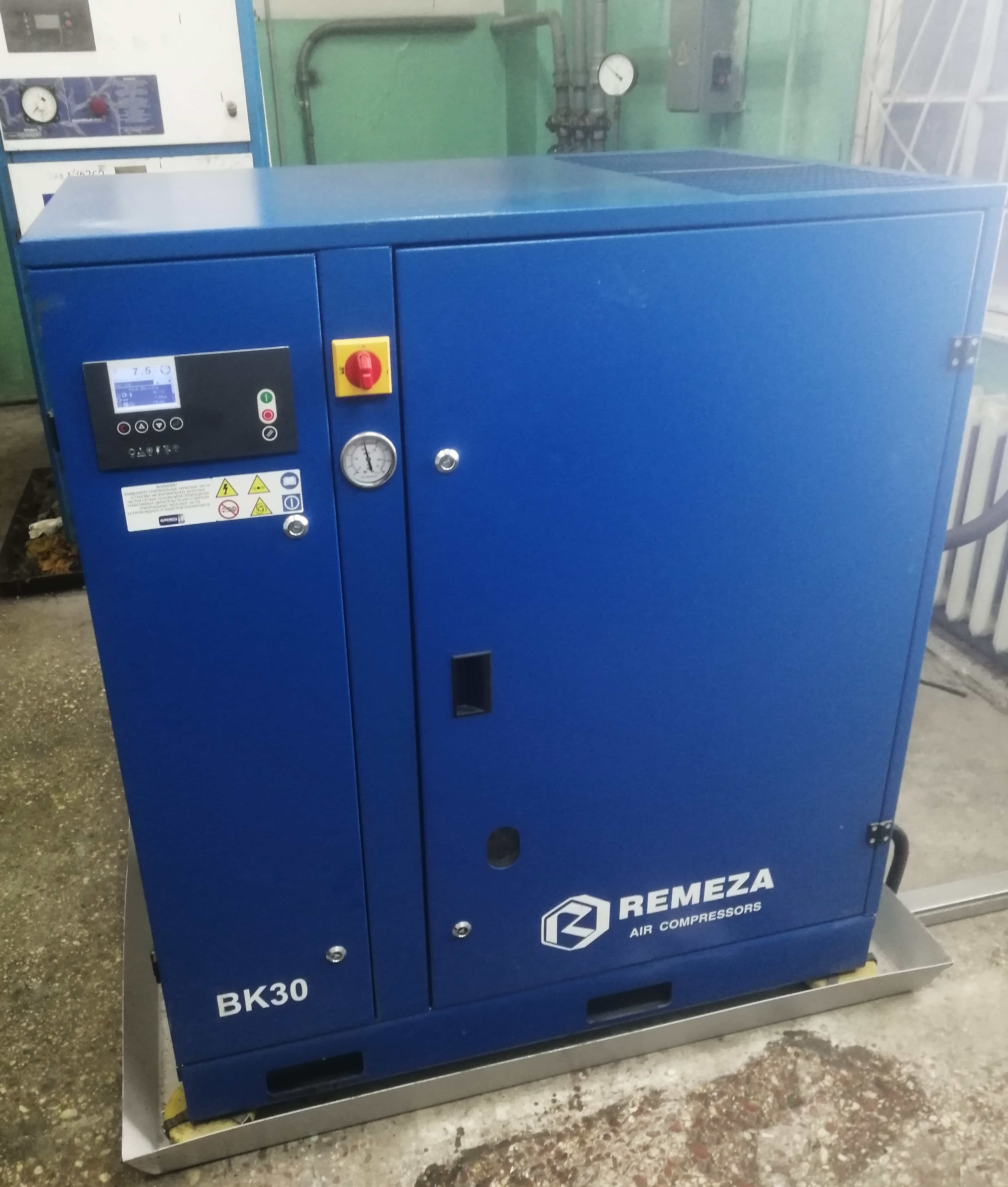 ТО винтового компрессора Remeza ВК30-8 для предприятия военно-промышленного комплекса